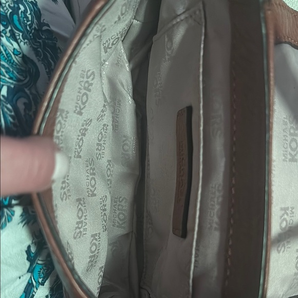 Michael Kors Small Brown Pebbled Leather Crossbody Bag - Picture 9 of 12